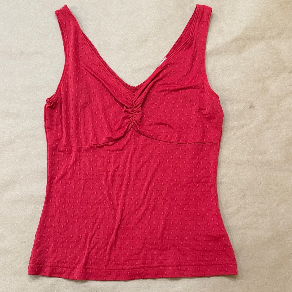 XOXO Vibrant Red Textured Top